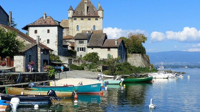  village typique autour du lac Léman